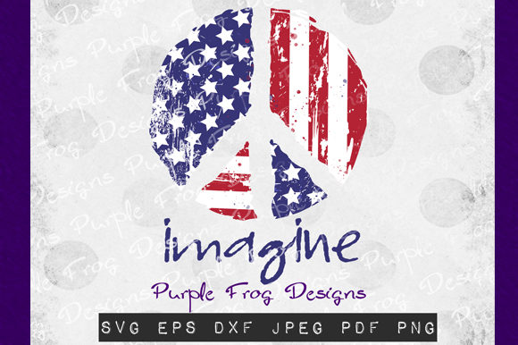 American Flag July 4th Peace Graphics