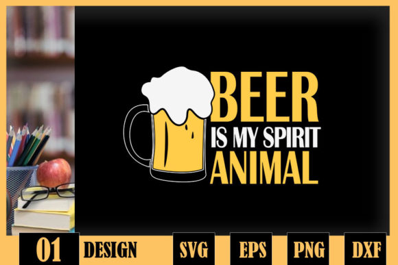 Beer is My Spirit Animal I Love Beer Graphics