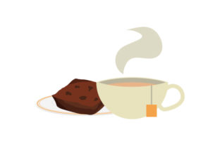 Brownie with Cup of Tea Crafts