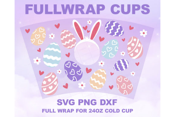 Bunny Easter Egg 24oz Cup Graphics and Print Templates