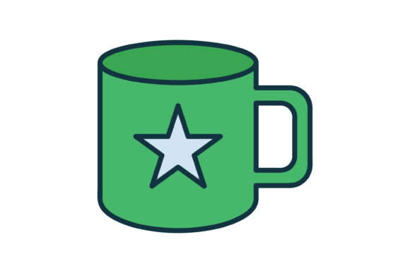 Christmas Flat Icon Cup: Graphics and Icons for Festive Branding