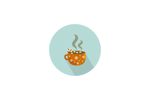 Christmas Icon Tea Cup Graphics & Icons