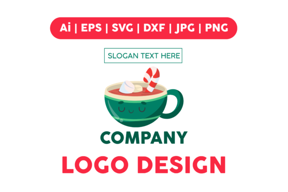 Christmas Logo Cup Red Green Graphics