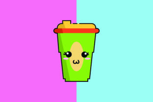 Coffe Cup Kawaii Cute Illustration Graphics