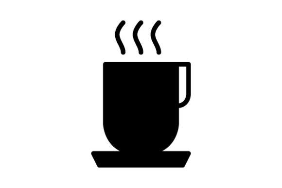 Coffee Cup Glyph Icon: Graphics and Icons for Real Publishing