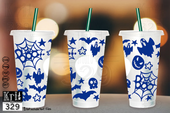 Halloween Boo Cold Cup Decal SVG: Graphics for Crafts