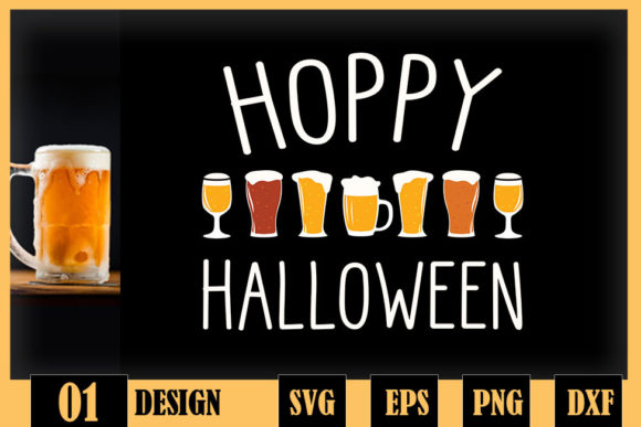 Hoppy Halloween Beer Drinking Funny Beer Graphics