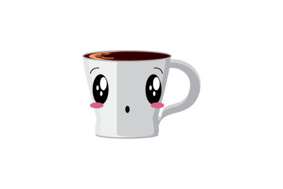 Kawaii Breakfast Cup Tea Svg Graphics