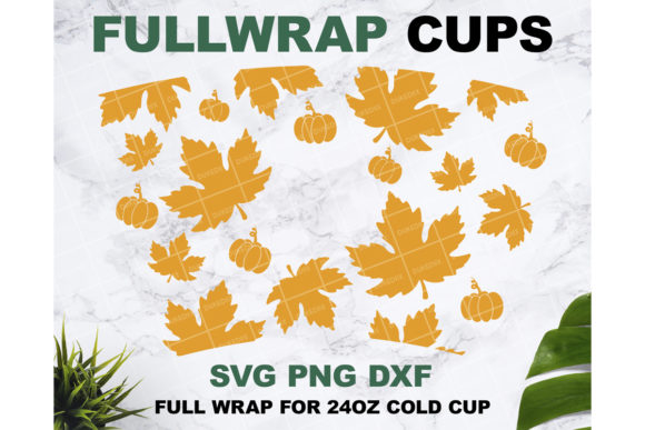 Maple Leaf Pumpkin 24oz Starbucks Cup Graphics