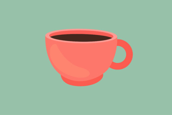 Pretty Cup Vector Icon for Graphics and Icons