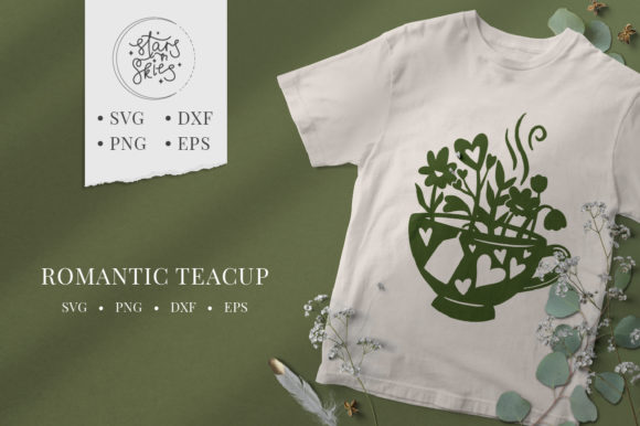 Romantic Teacup: Graphics for Crafts